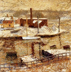 Escena fluvial en invierno, c.1899